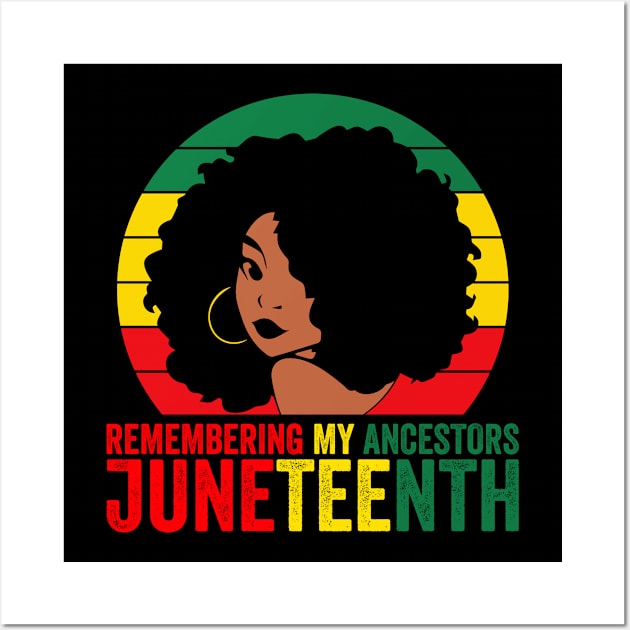 Juneteenth Remembre My Ancestors, 1865 Celebrate African American Freedom Day Women Wall Art by Zakzouk-store